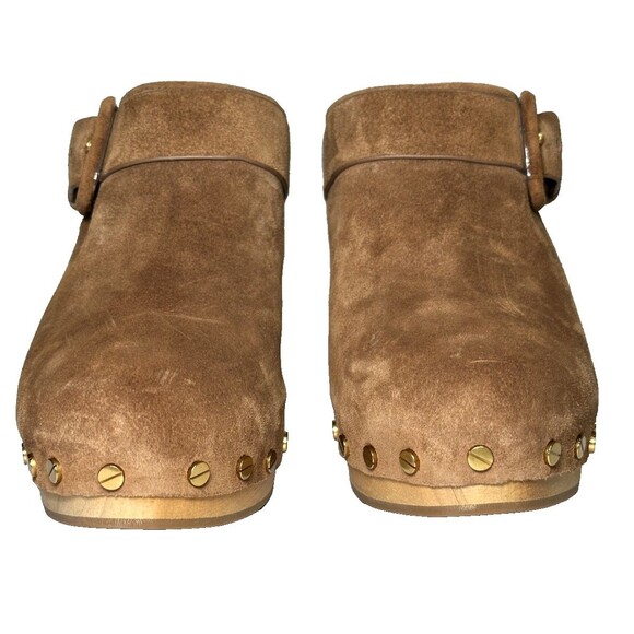 Veronica Beard Dacey Brown Tan Sand Suede Mule Clogs Studded Women's Size 8.5 - Picture 6 of 10